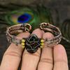 Seraphinite Handmade Copper Wire Wrap Cuff Bangle Adjustable F6z69