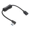 USB3.0 Extend Cable Cord with Power Switches 90 Degree Bend for USB Fan LED Lamp