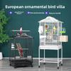 Large Iron Wire Bird Cage with Wood Stand for Conures Lovebird House Parrots Playground Cockatiel Parakeets Activity Center