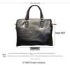 Korean Style Men's Leather Crossbody Briefcase