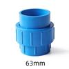 40/50/63Mm Pvc Pipe Union Fitting Quick Connect Water Pipe Coupling Corrosion Resistant Connector For Irrigation Plumbing