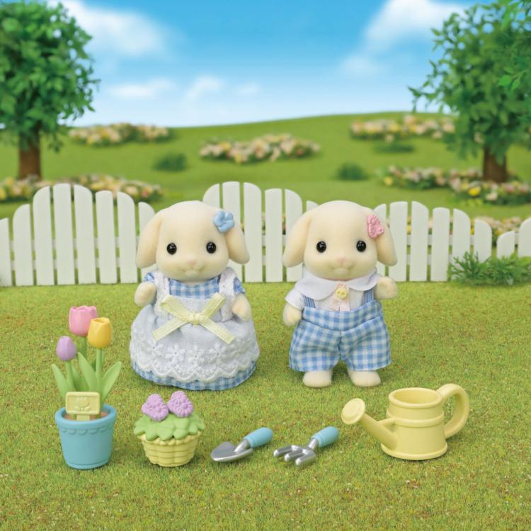 [Sylvanian] 5736-Flora Rabbit Siblings’ Flower Gardening