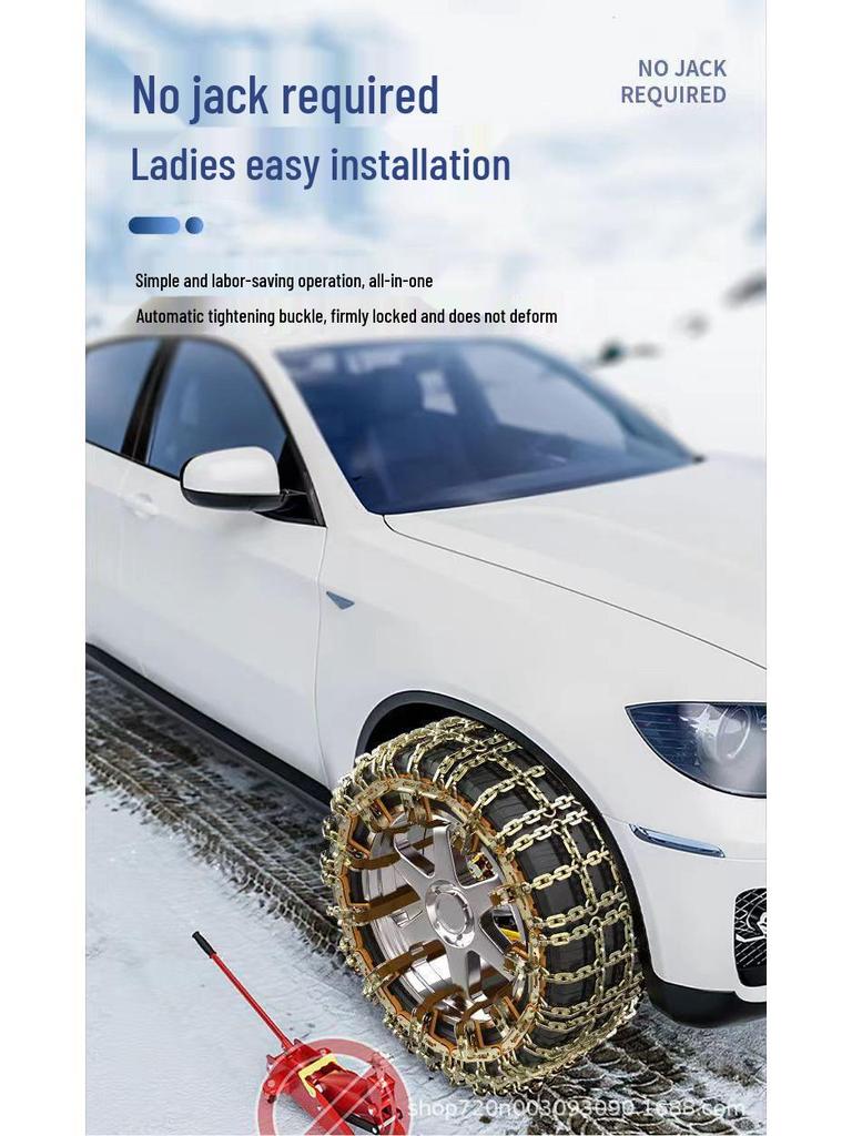 Universelle Anti-Rutsch-Schneeketten für Limousinen, SUVs und Geländewagen