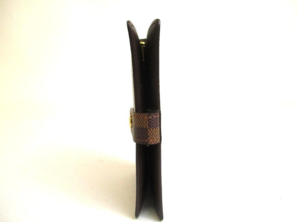 Authentischer LOUIS VUITTON Damier Leder Dokumentenhalter Kleiner Ring Terminplaner Hülle #a957 Überholt