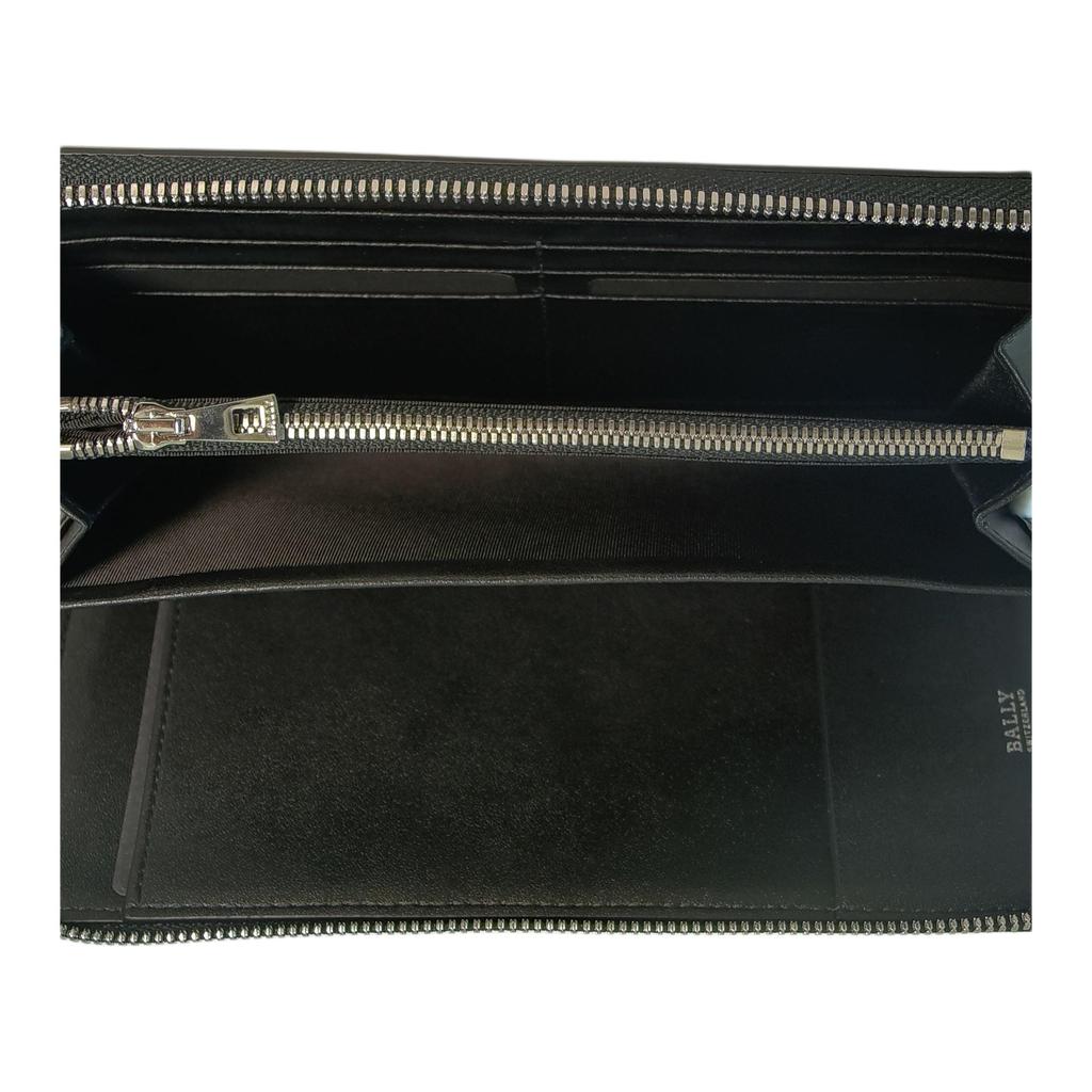 Bally Classic Versatile Embossed Logo Leather Clutch Men Clutch Black 6219907