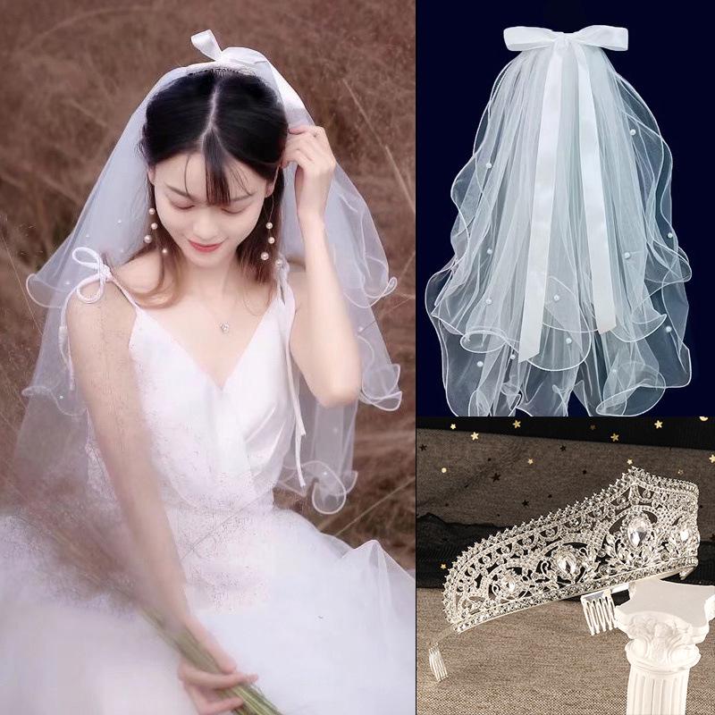 Feenwald Brautkopfschmuck Schleier Set - Perfekt für Hochzeit, Heiratsantrag oder standesamtliche Trauung.