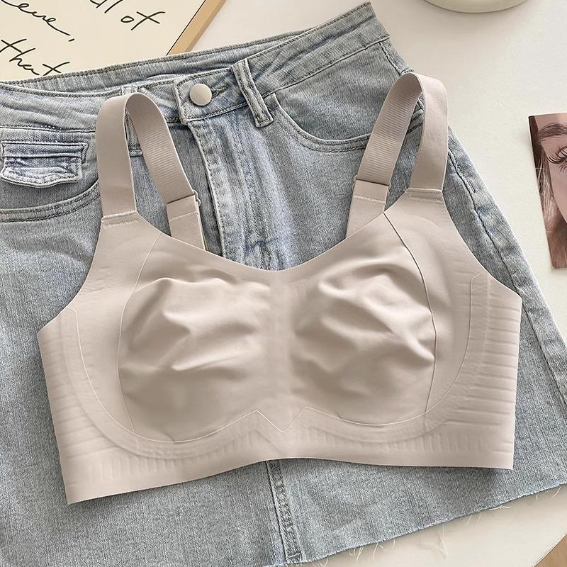 

Женское бесшовное утягивающее белье, антипровисающие чашечки с заячьими ушками, мягкая поддержка, большой размер, тонкий фасон для большой и маленькой груди 3XL 42/95