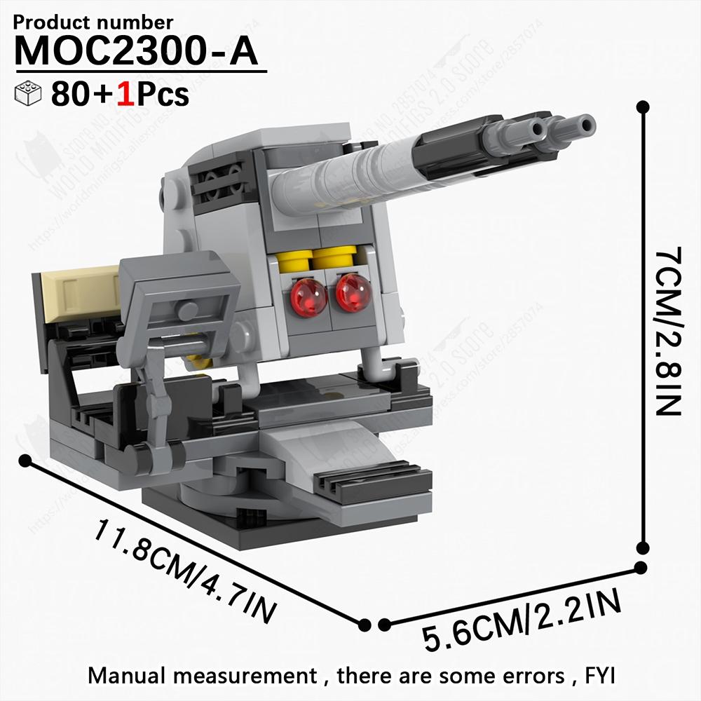 MOOXI Classic Military Space Wars Movie Weapons Gun Cannon Model MOC Bricks DIY Assembled Building Blocks Compatible Figures Toy