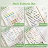 Cute Mini Notebooks A7 Pocket Notebook Small Memo Pad Loose-leaf Square Notepad Horizontal Line Inner Page Memo Pad Diary Book