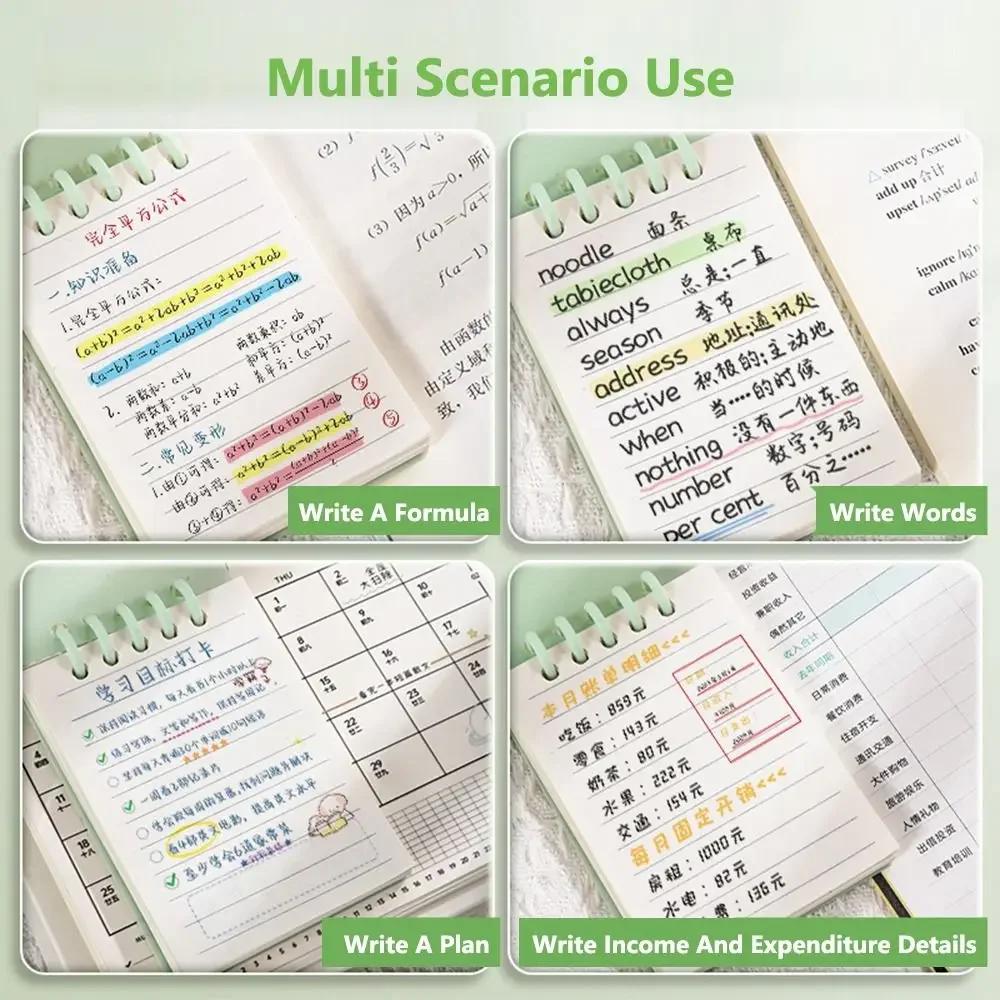 Cute Mini Notebooks A7 Pocket Notebook Small Memo Pad Loose-leaf Square Notepad Horizontal Line Inner Page Memo Pad Diary Book