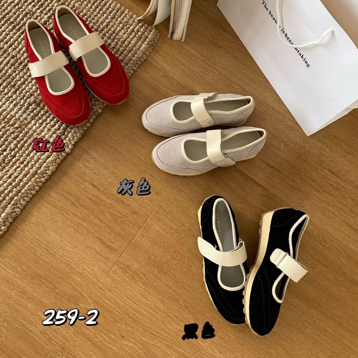 

2025 new round head with Velcro thick-soled shallow mouth versatile leisure sports versatile women s single shoes 40 серый