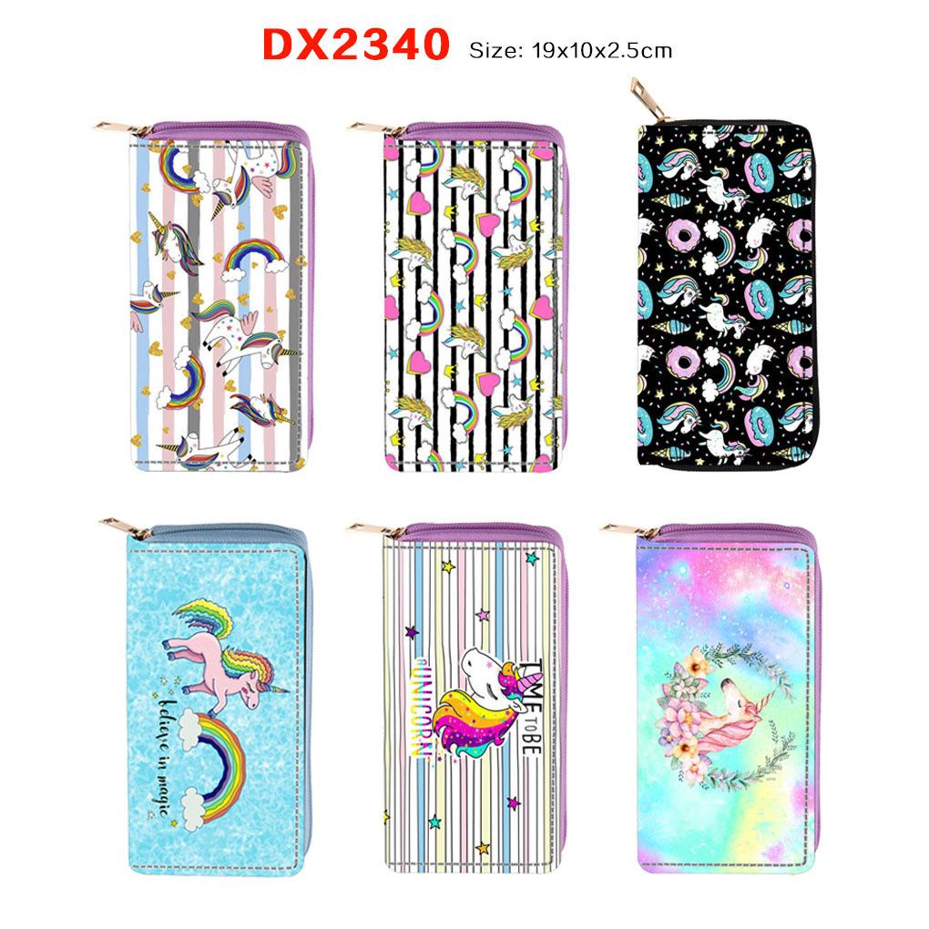 Einhorn lange Reißverschluss-Geldbörse Geldbörse Kartenetui
