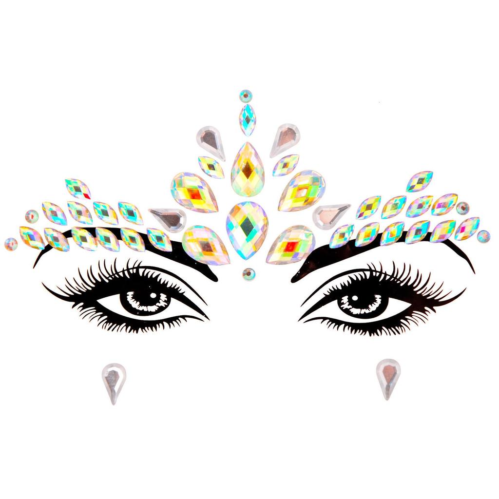 Crystal Tattoo Sticker Glitter Eyeliner Eyebrow Makeup Face Eyes Diamond Temporary Tattoo Rock Rhinestone 3D Eyeliner Stickers
