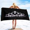 Strandtücher für Erwachsene Kronen-Print Leichtgewichtig Sandfrei Superweich Schnelltrocknend Schwimmtücher für den Schwimmsport Strand Fitnessstudio