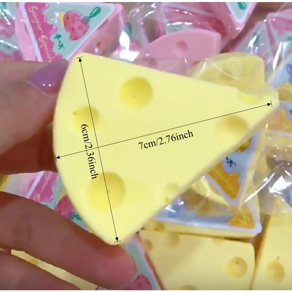 Squishy Simulated Cheese Bread Squeeze Toy Soft Stress Relief Slow Rising Sensory Fidget for Anxiety ADHD Autism Gifts for Kids