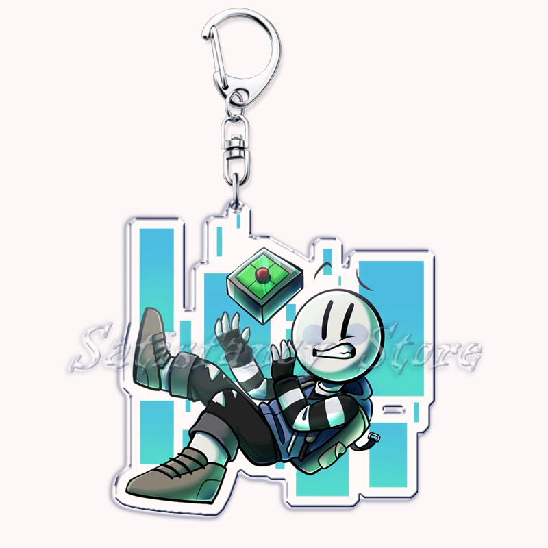 

Game Henry Stickmin Charles Calvin Acrylic Keychains Keyring for Accessories Bag Pendant Key Chain Ring Jewelry Friends Gifts