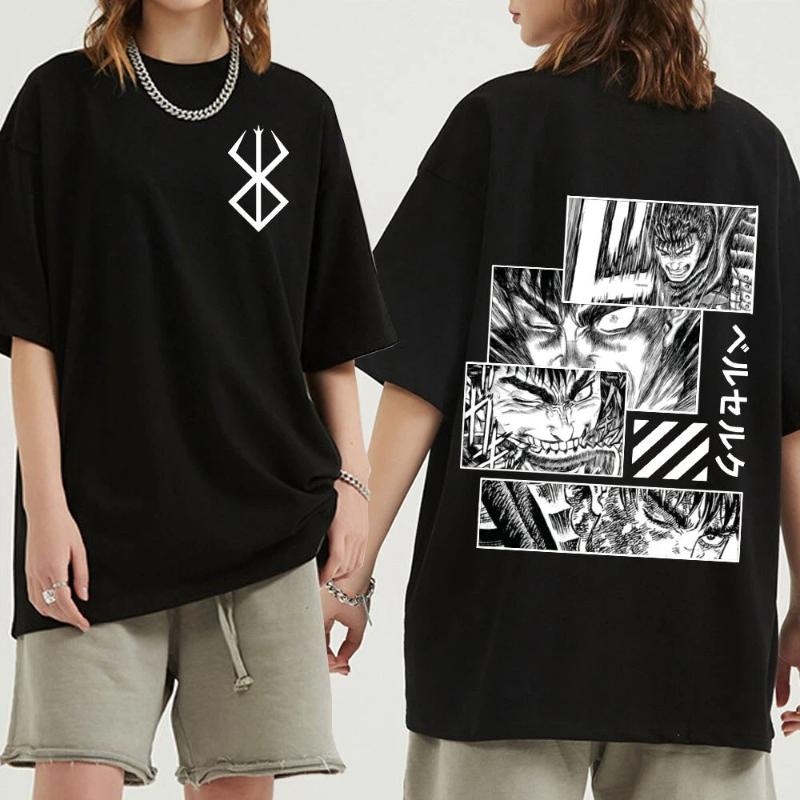 Men Women T-Shirt Anime Guts Griffith Cotton T Shirt Harajuku Funny Berserk T-Shirt Printed Clothes Hip Hop Tops Tees Summer Tops LOTA