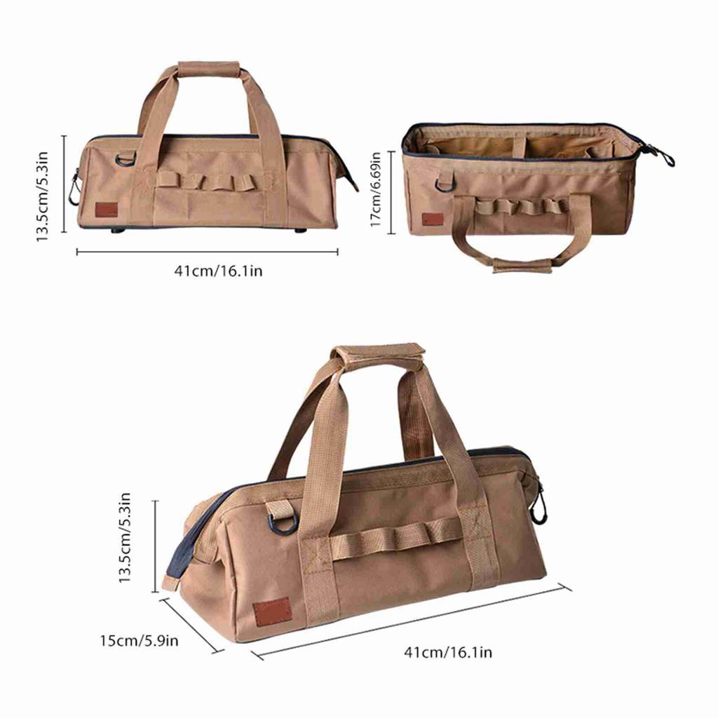 Camping Tool Bag Large Capacity Wide Mouth Storage Tool Bag Water Resistant Gear Bag Sturdy Bottom Camping Gear Bag Gear Bag