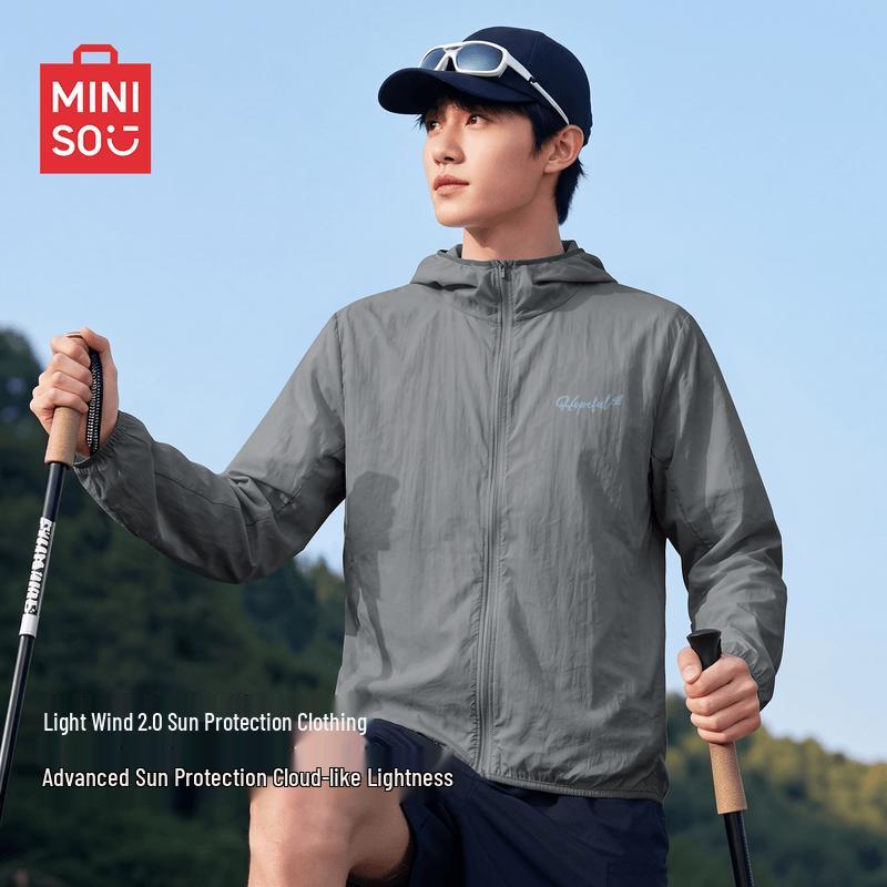 MINISO Men's Ice Silk Cooling Sun Protection Hooded Jacket