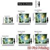 2D flat printing 2pcs Curtains Anime Sky Sun Trees Digital Printed Polyester Drapes Family Party Use for living room decor for