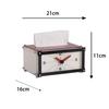 Creative Table Clock with Tissue Box Function Retro Industrial Clock Room Decoration Mute Table Clock Room Office HomeDecor Gift