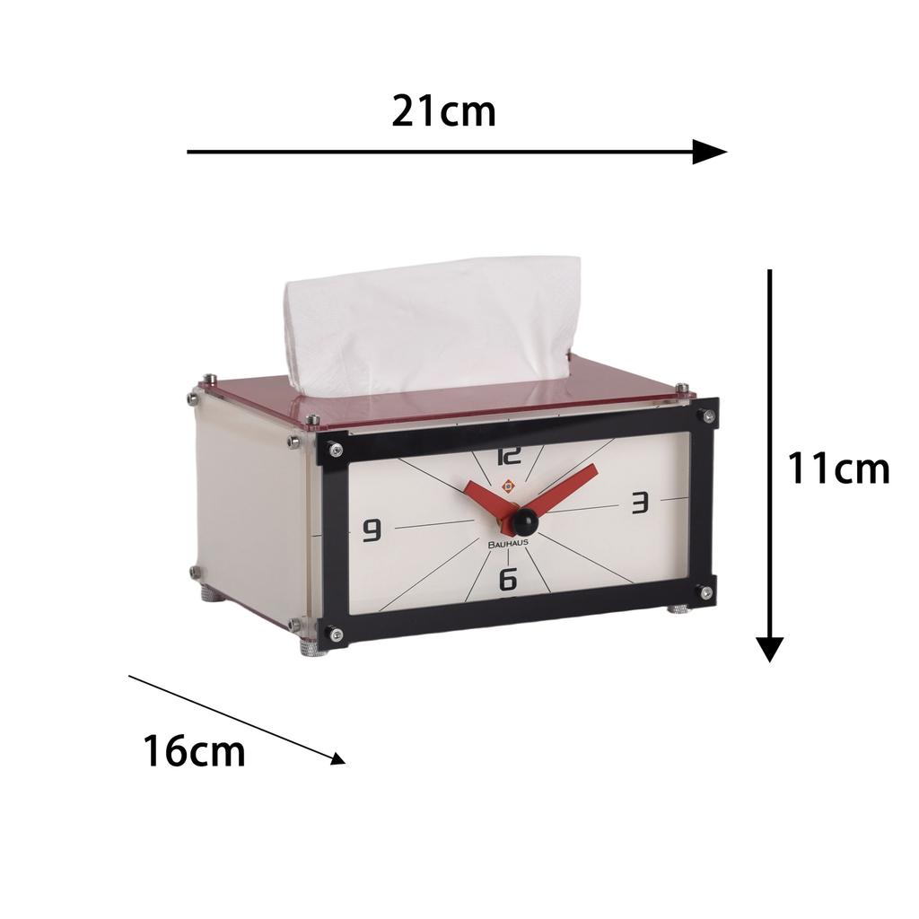 Creative Table Clock with Tissue Box Function Retro Industrial Clock Room Decoration Mute Table Clock Room Office HomeDecor Gift