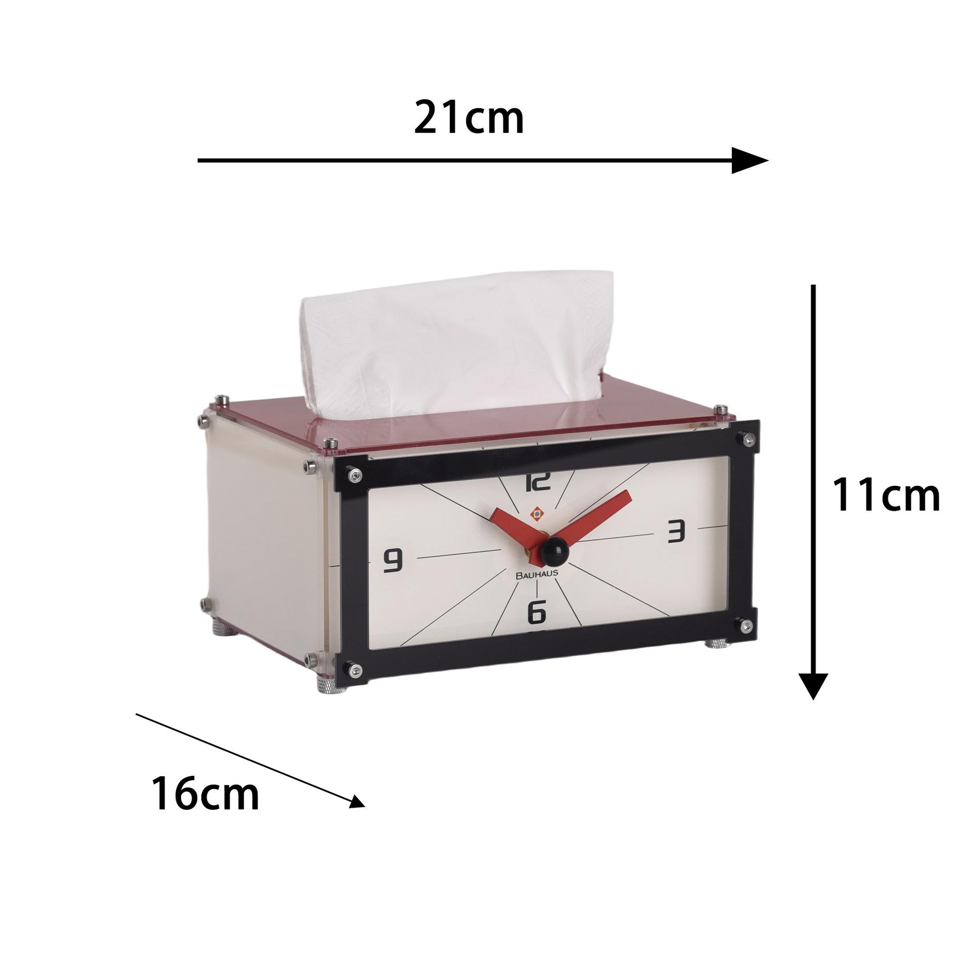 

Creative Table Clock with Tissue Box Function Retro Industrial Clock Room Decoration Mute Table Clock Room Office HomeDecor Gift