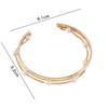 Girls Fashion Jewelry Chunky Temperament Open Bangles Link Chain Metal Cuff Pearl Bracelets