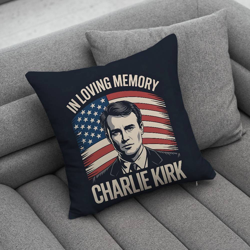Charlie KKirk Cross Print Pattern Sofa Cushion Cover Pillowcase Home Party Car Bedding
