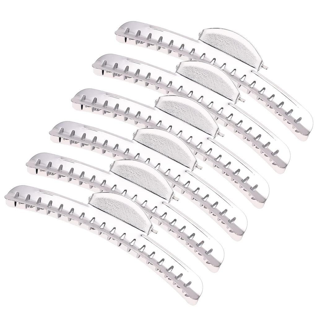 6PCS Vintage Metal Finger Wave Hair Clips Aluminum Hairpin Hairdressing Salon Barber Styling Tool Fixed Hairclips
