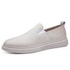 Autumn Men's Burnished Casual Slip-On Shoes - Breathable, Lightweight, Flat Board Shoes for Daily Wear