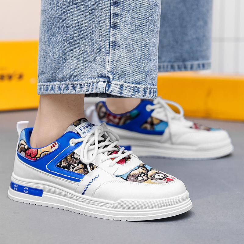 Yellow Men's Shoes for Men New Skateboard Shoes Platform Casual Sneakers Trend Design Mesh Men Shoes Tenis Masculino
