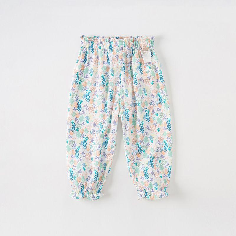 [Summer Clearance] David Bella Girls  Pants Summer Wear 2026 Girls  Anti-Mosquito Pants Casual Pants Sea World [Ready Stock] 90