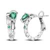 Snake Earrings 925 Silver Green Zircon Mysterious Spirit Snake Ear Studs For Women Formal Anniversary Birthday Party Jewelry