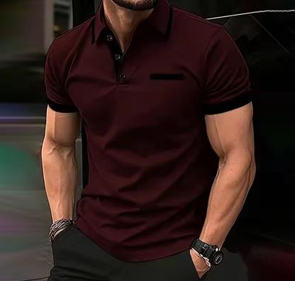 Stylish Men's Short Sleeve Polo Shirt Casual Polyester Summer Dress Vibrant
