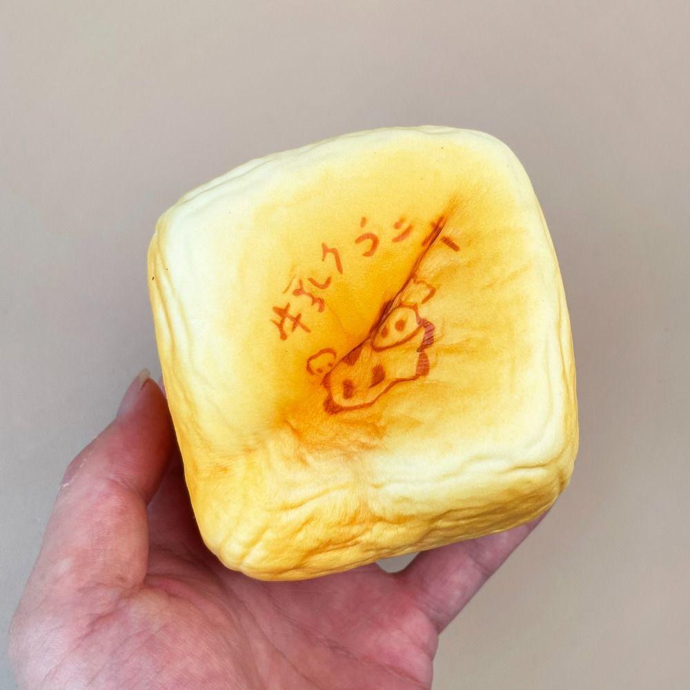 Moist Thick Simulated Bread Toast Squeeze Slow Rising Sensory Fidget Toy Adults