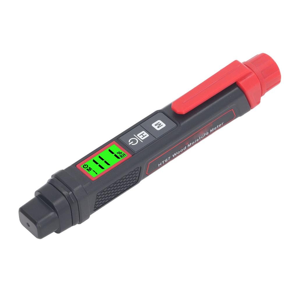 Portable Moisture Meter Pin Type LCD Screen Digital Moisture Tester for Wall and Wood Humidity