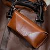 Hanging Neck PU Leather Glasses Bag Solid Color Sunglasses Eyeglass Bag Glasses Storage Bag  Female