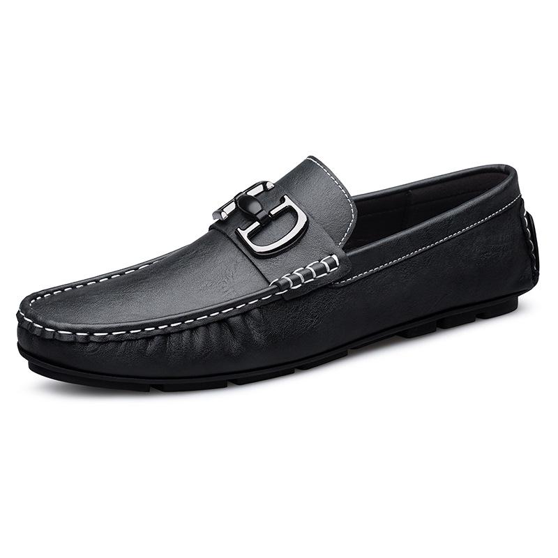 Men s Genuine Leather Casual Loafers - Versatile, Slip-on, Soft Sole Driving Shoes 39