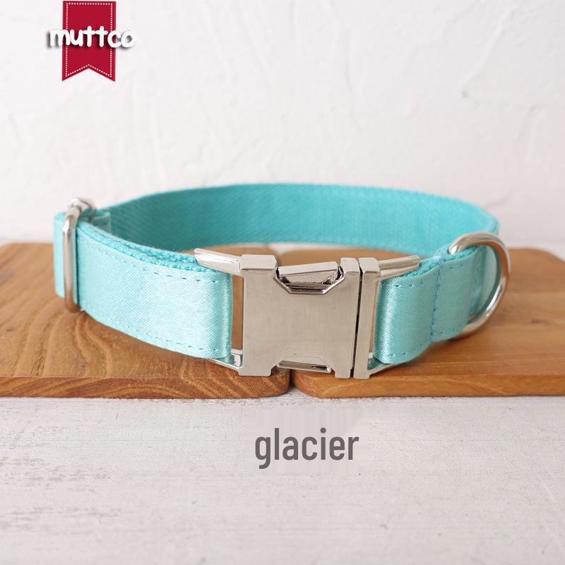 MUTTCO European-Style Thick Velvet Dog Collar & Leash Set (UDC-116) L