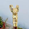91.44 Cm Brass Deer Head Walking Stick, Handmade Luxury Cane for Collectors, Unique Walking Stick for Men Women Gift