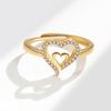 Women Heart Shaped Diamond Wedding Ring Romantic Couple Engagement Band For Marriage Proposal Jewelry Gift