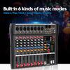 USB 8 Channel Sound Mixing Console Bluetooth Record Computer Playback Phantom Power Effect 8 Channels USB Audio Mixer
