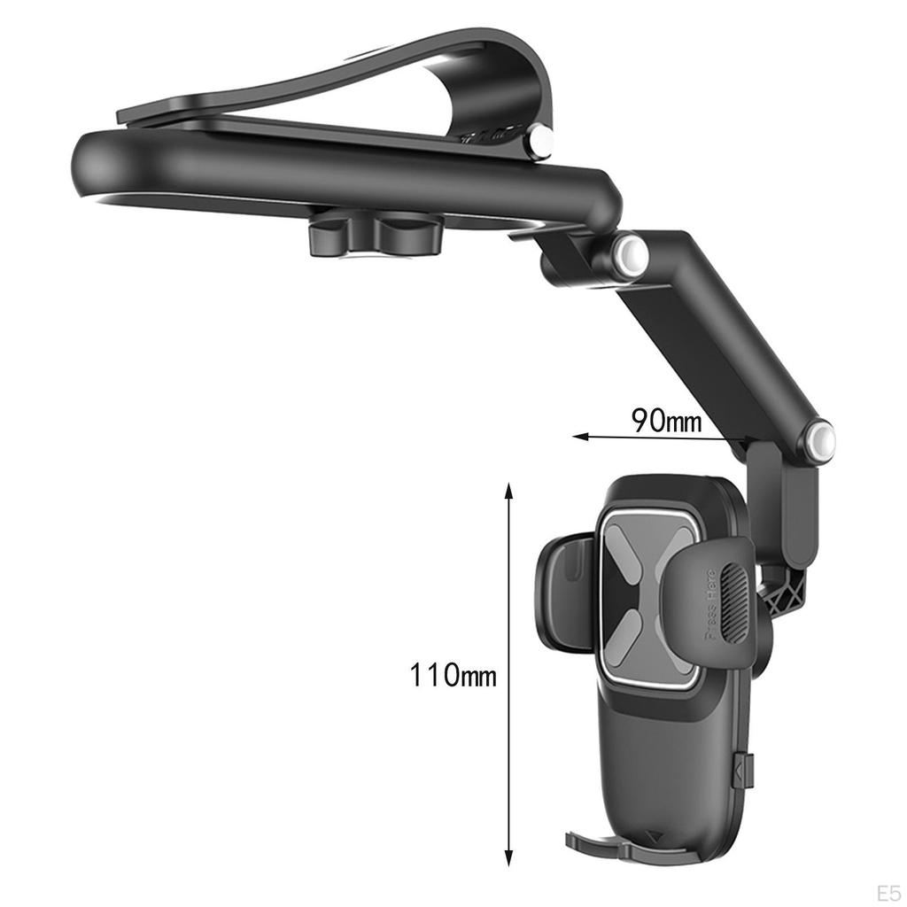 Car Phone Holder Auto for Sun Visor Clamp Mount Sturdy Universal Rearview Mirror