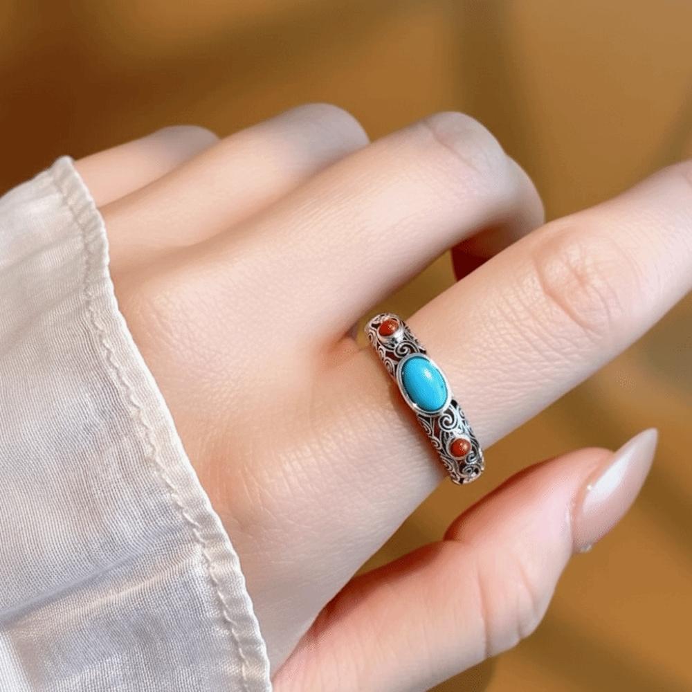 Hollow Out Auspicious Clouds Ring Adjustable Opening Irregular Opening Ring Gifts for Women Girl