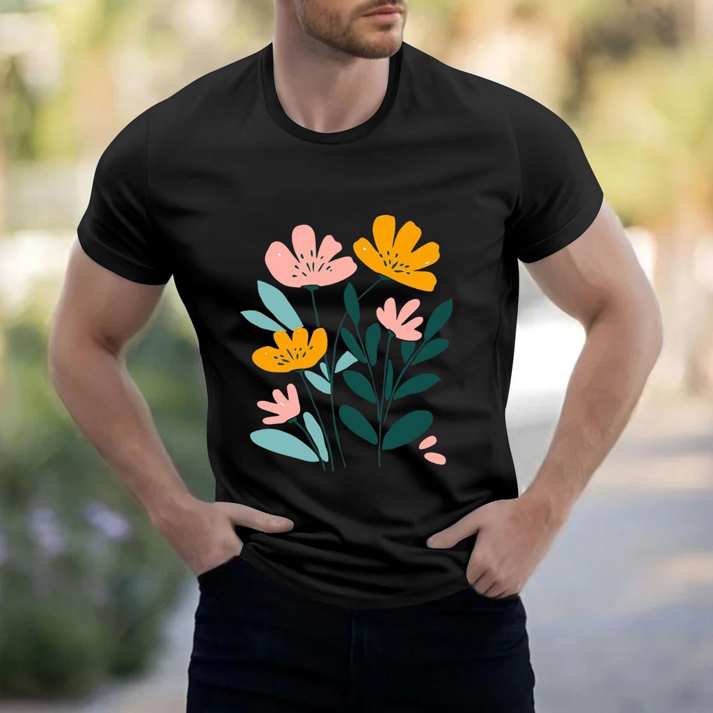 Herr Ståkrage Kortärmad Skjorta Lös Fritid Semester Skjorta Man