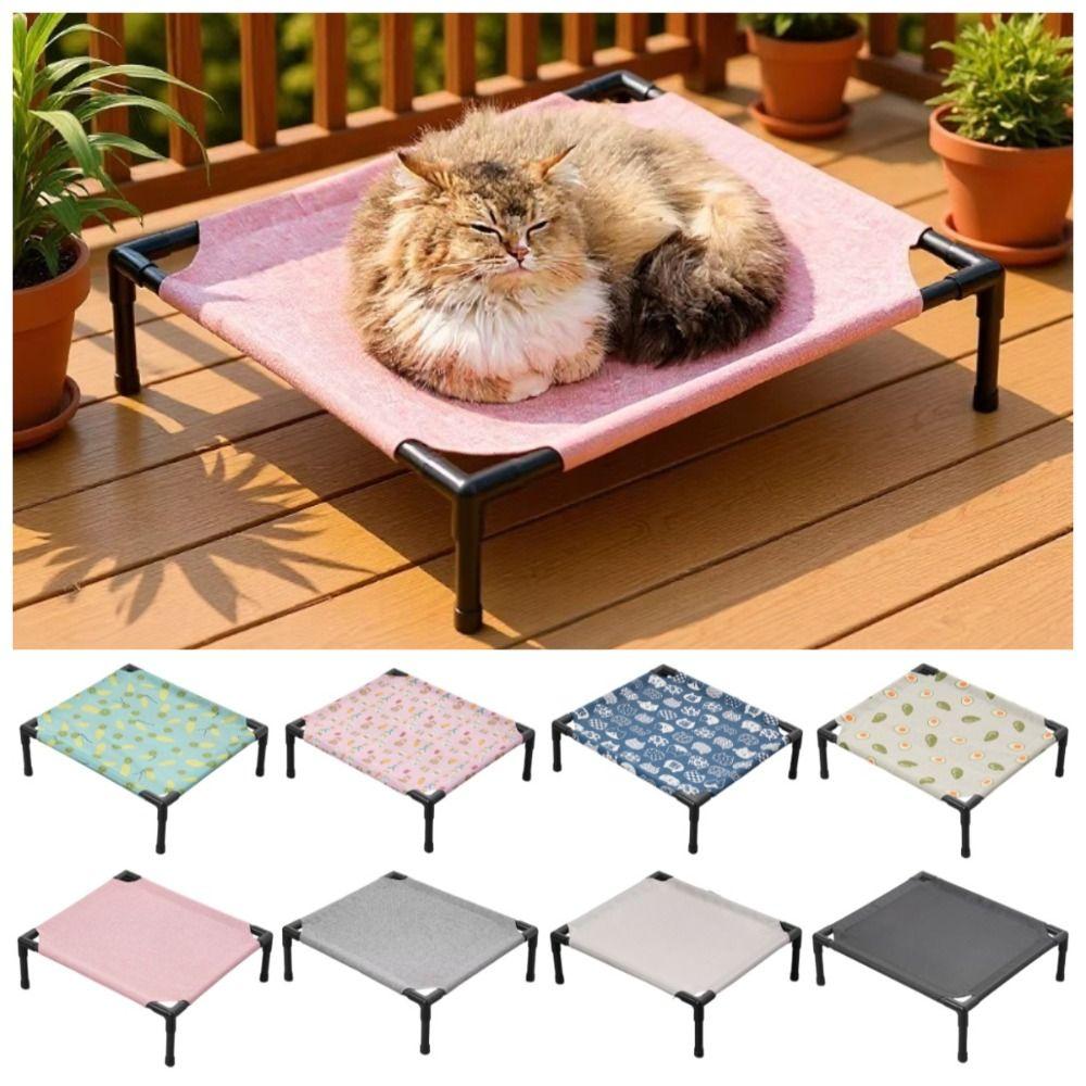 Detachable Pet Camping Bed Comfortable Cat Sofa Bed Cat Lounger Pet Cool Nest Outdoor Camping