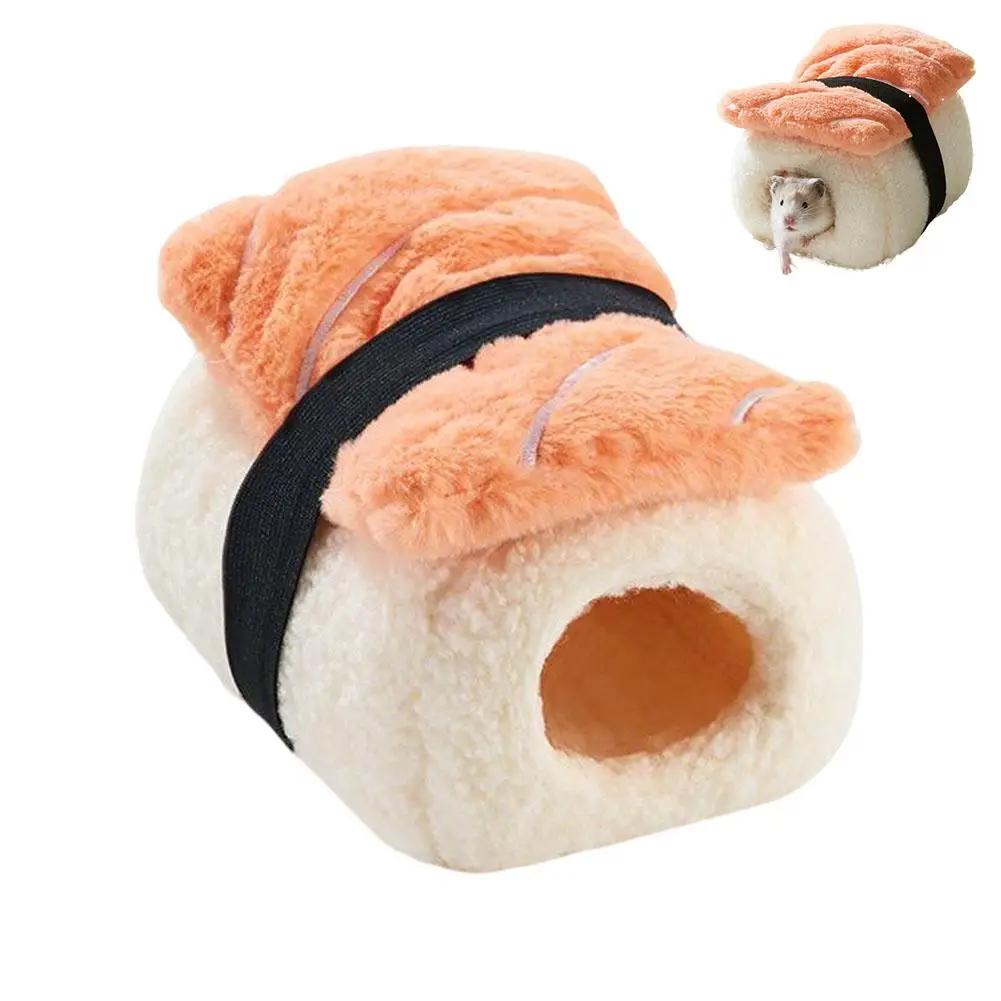 

Hamster Sushi Cotton Bed Warm Winter Shelter, Golden Supplies, Home Bear Special Small Winter Winter Pet W6J8 оранжевый