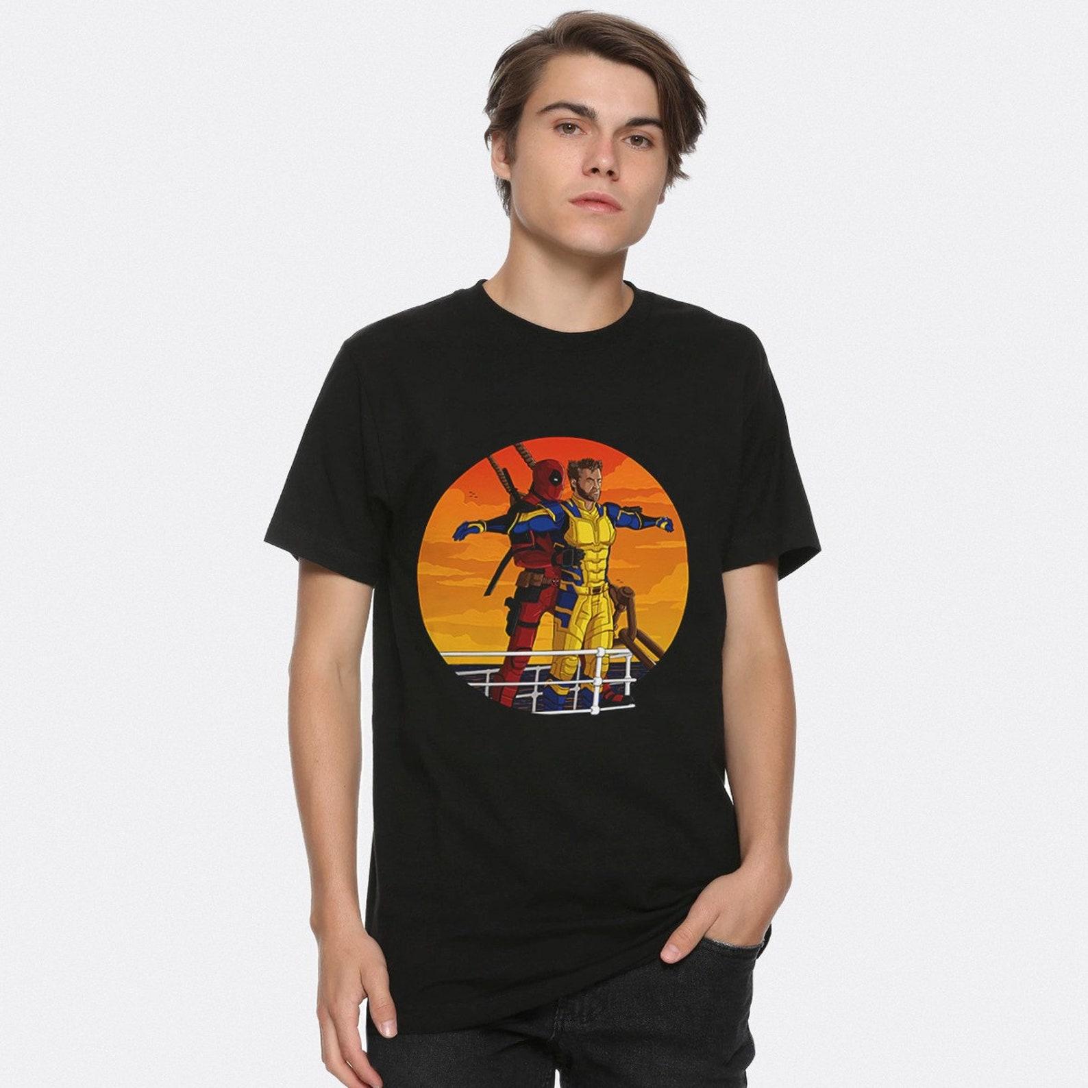 Deadpool and Wolverine Titanic Funny T-Shirt, Men s Women s All Sizes (DEA-533222) 4XL