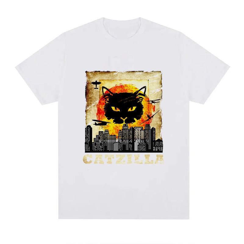 Catzilla Tshirt Unisex Unisex Plus Size Fashion Oversized Breathable Oneck Casual Streetwear Harajuku Summer Unisex Tees